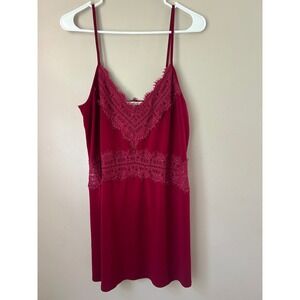 Express One Eleven Red‎ Lace Trim Cami Top Tank Women's Medium